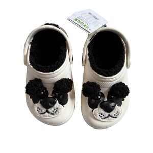 Crocs Classic Lined Panda Clogs Kids White Black Size Toddler Size 9